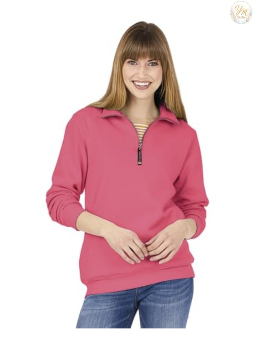 Unisex Crosswind Quarter Zip Sweatshirt Oversized Ring-Spun Cotton